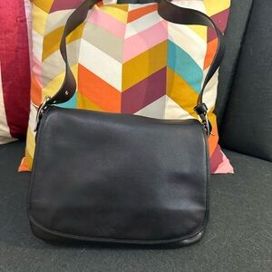 Black Leather Shoulder Bag 9332